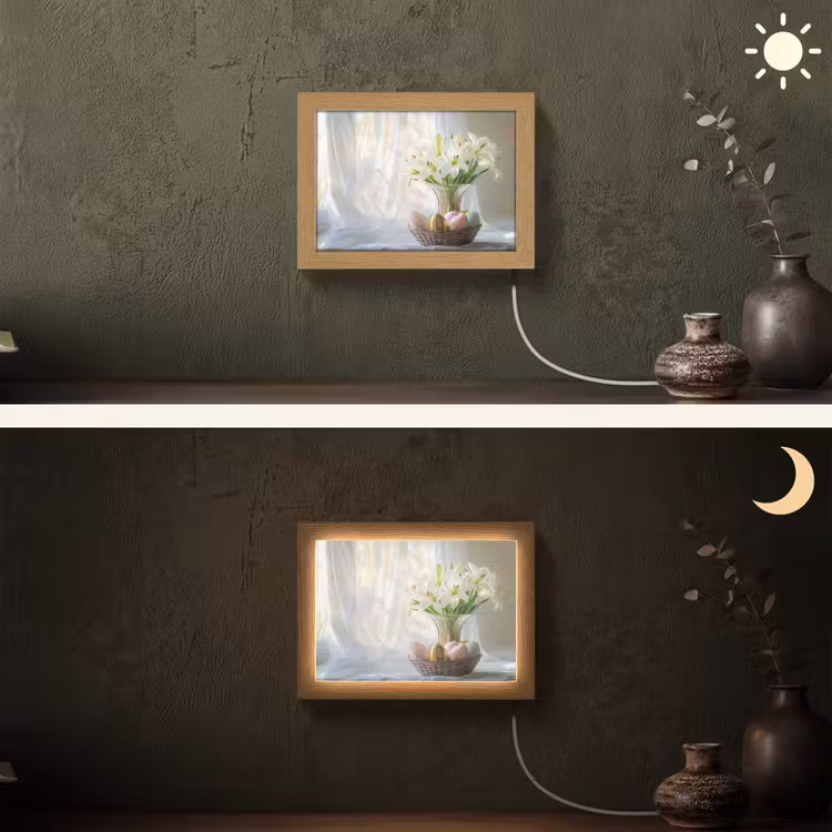 Lightbox - Wandlamp - Vaas - Eieren - Bloemen — 3