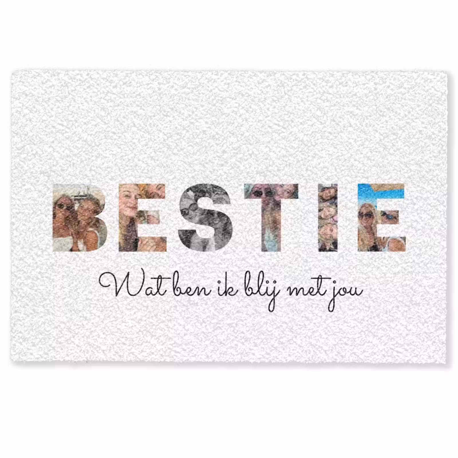Gepersonaliseerde deurmat - Bestie - Lettercollage — 1