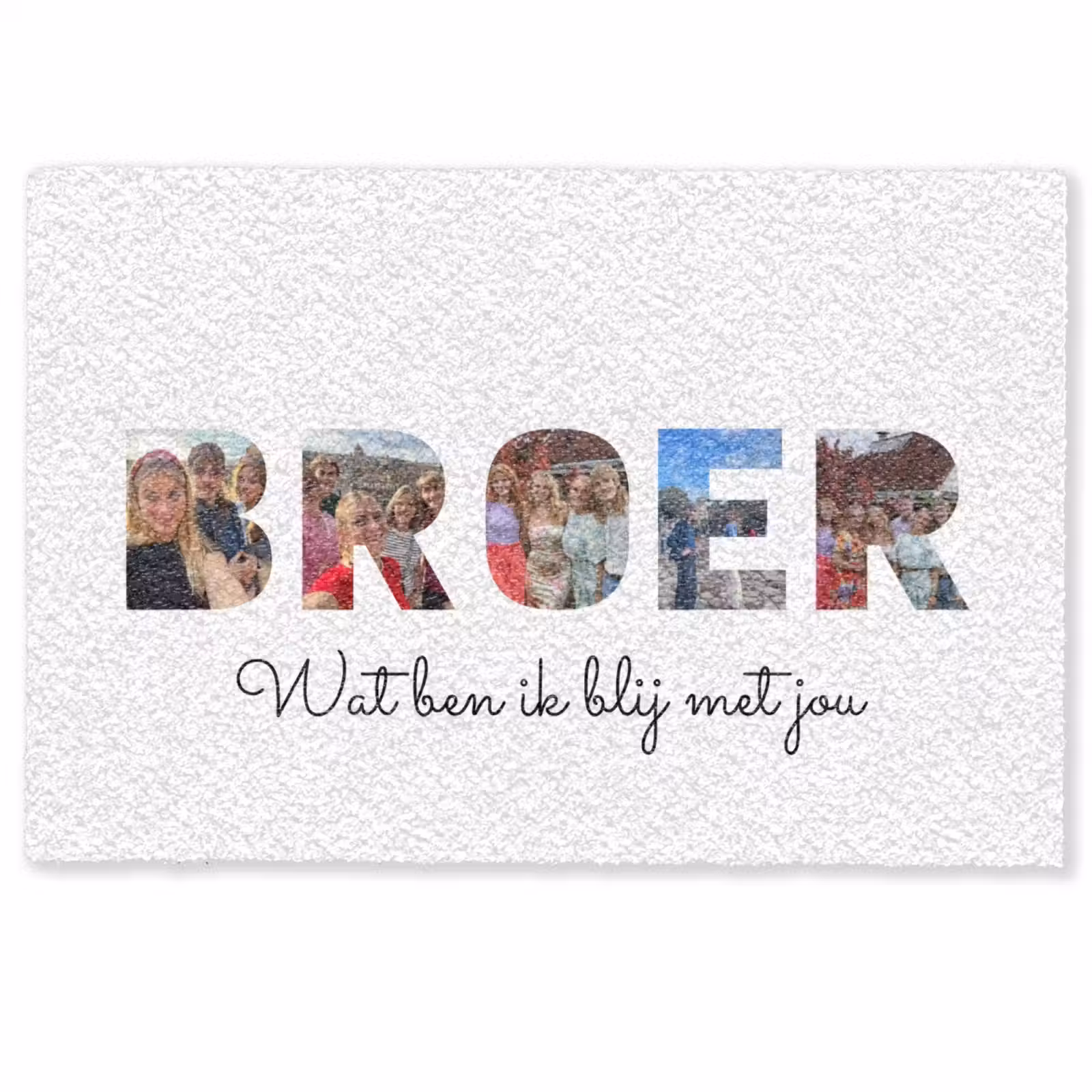 Gepersonaliseerde deurmat - Broer - Lettercollage — 1