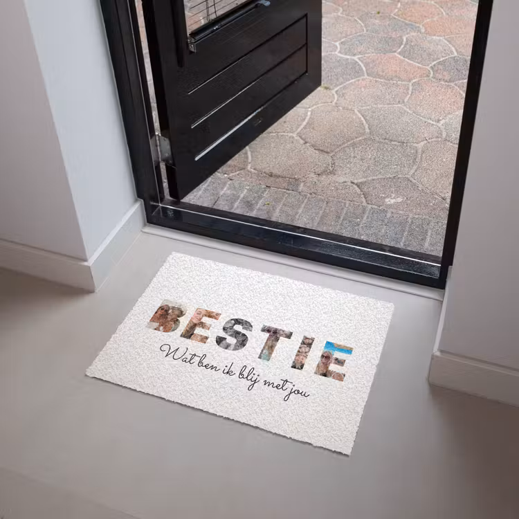 Gepersonaliseerde deurmat - Bestie - Lettercollage — 4