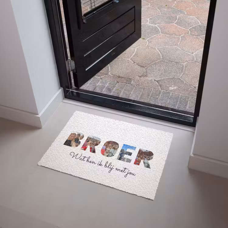 Gepersonaliseerde deurmat - Broer - Lettercollage — 4