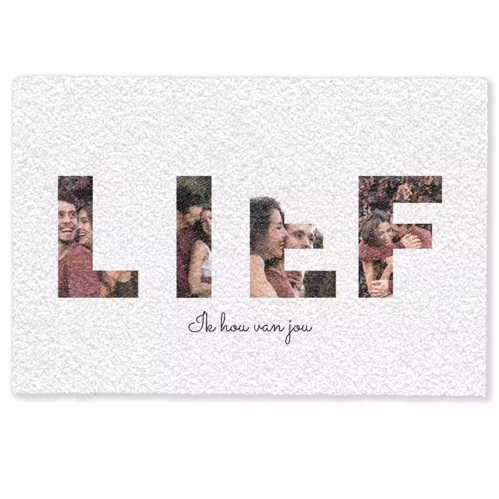 Gepersonaliseerde deurmat - Lief - Lettercollage — 1