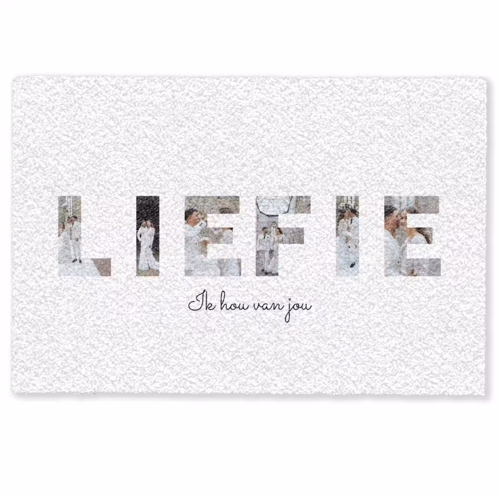 Gepersonaliseerde deurmat - Liefie - Lettercollage — 1