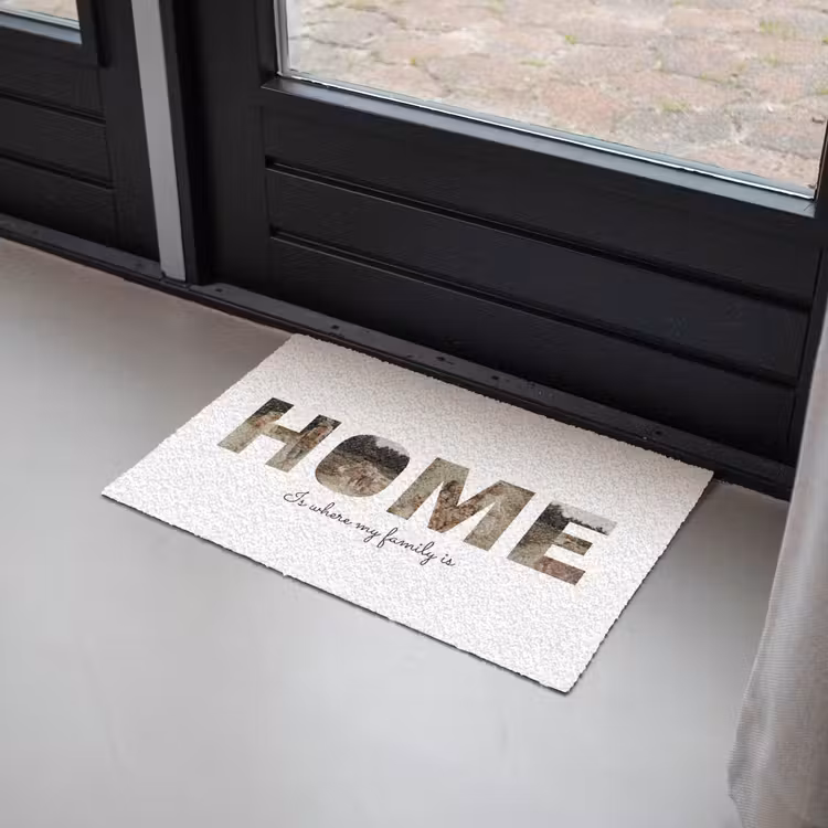 Gepersonaliseerde deurmat - Home - Lettercollage — 2