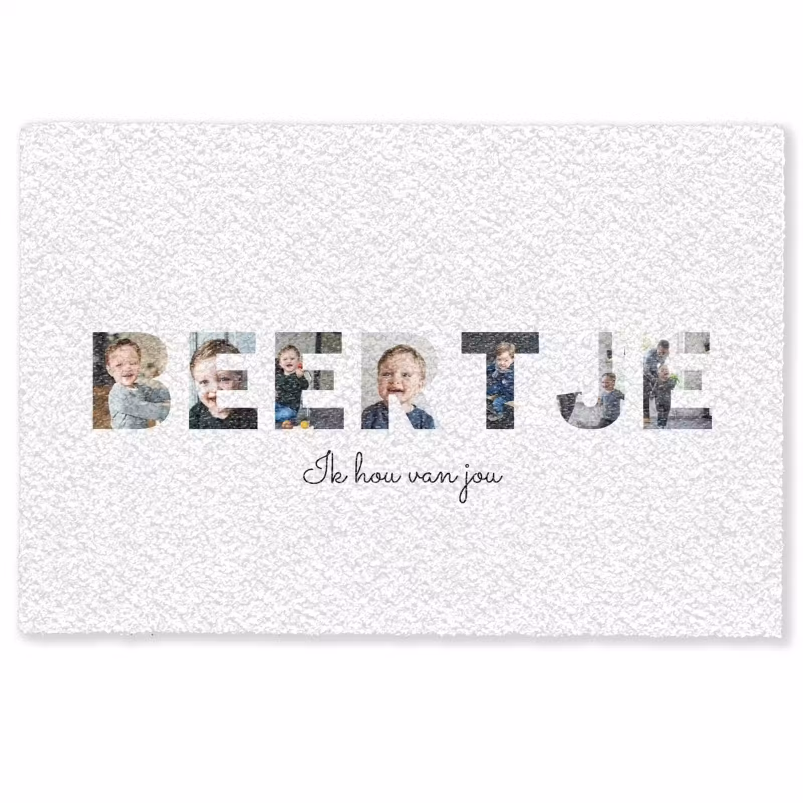 Gepersonaliseerde deurmat - Beertje - Lettercollage — 1