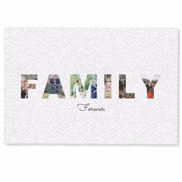 Gepersonaliseerde deurmat - Family - Lettercollage — 1