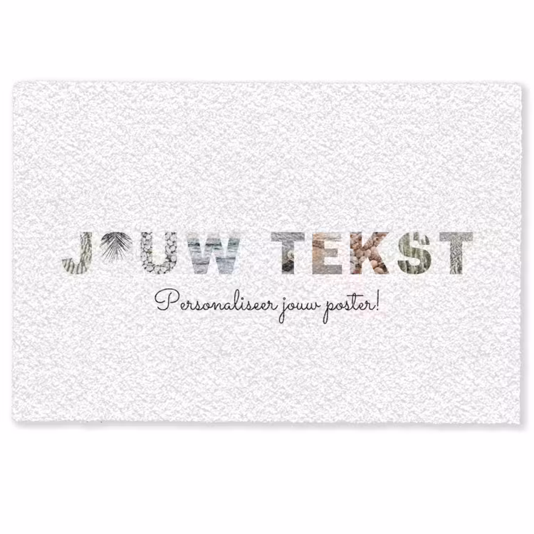 Gepersonaliseerde deurmat - Jouw Tekst - Lettercollage — 1