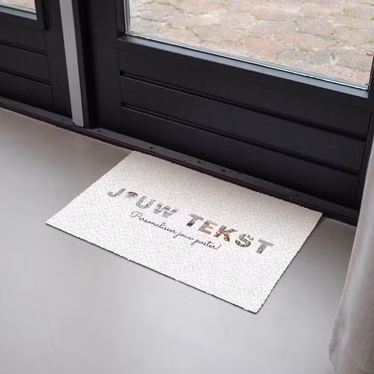 Gepersonaliseerde deurmat - Jouw Tekst - Lettercollage — 2