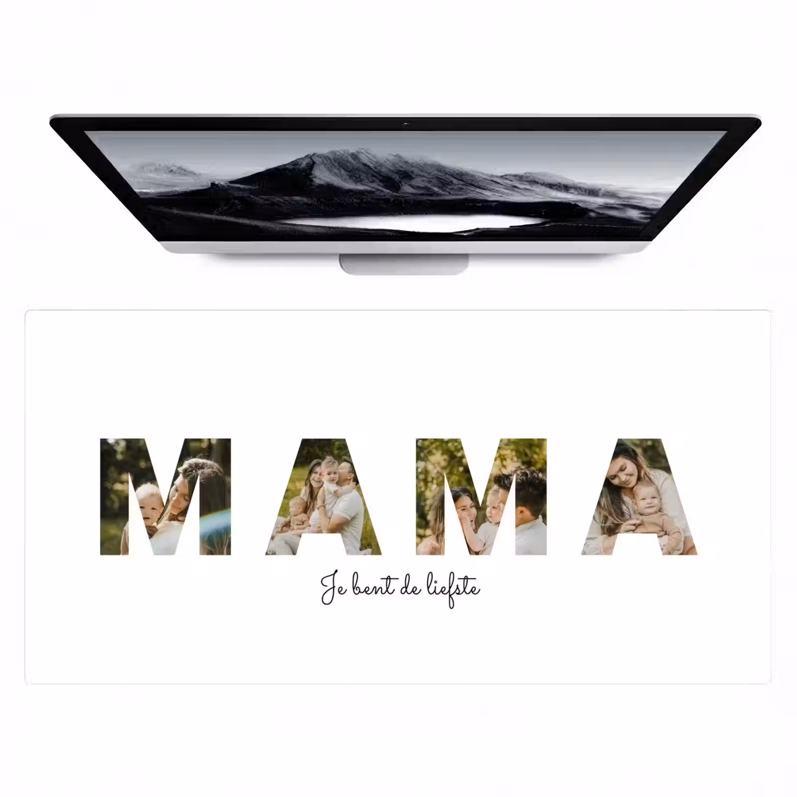 Gepersonaliseerde bureau onderlegger - Mama - Lettercollage — 1