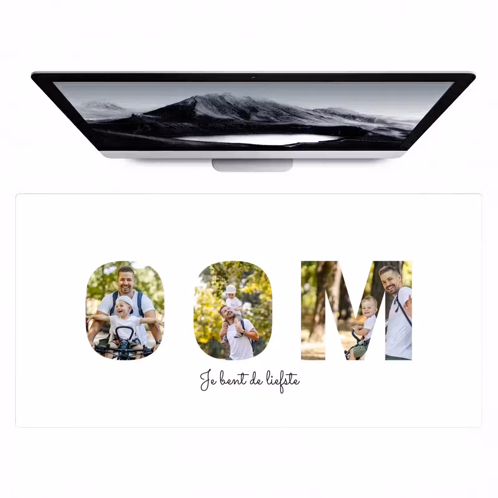 Gepersonaliseerde bureau onderlegger - Oom - Lettercollage — 1