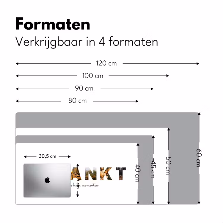 Gepersonaliseerde bureau onderlegger - Bedankt - Lettercollage — 8