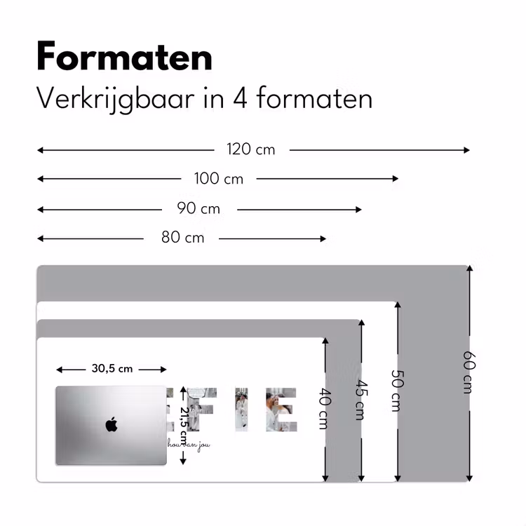 Gepersonaliseerde bureau onderlegger - Liefie - Lettercollage — 8