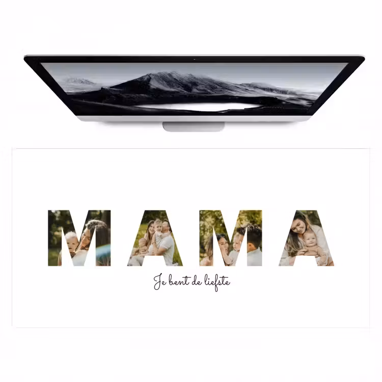 Gepersonaliseerde bureau onderlegger - Mama - Lettercollage — 1