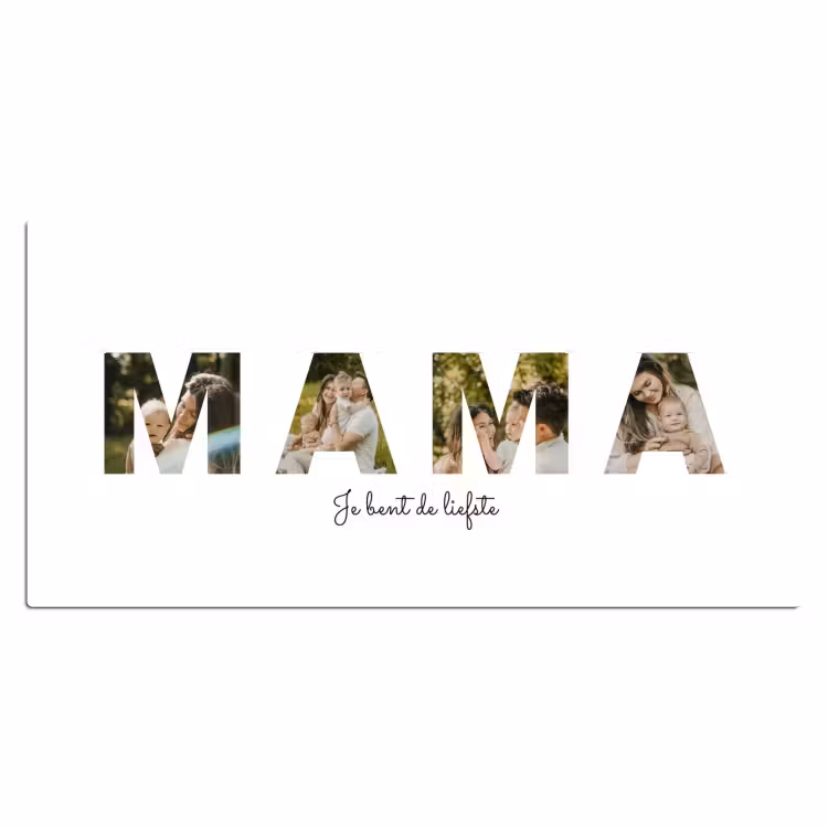Gepersonaliseerde bureau onderlegger - Mama - Lettercollage — 2