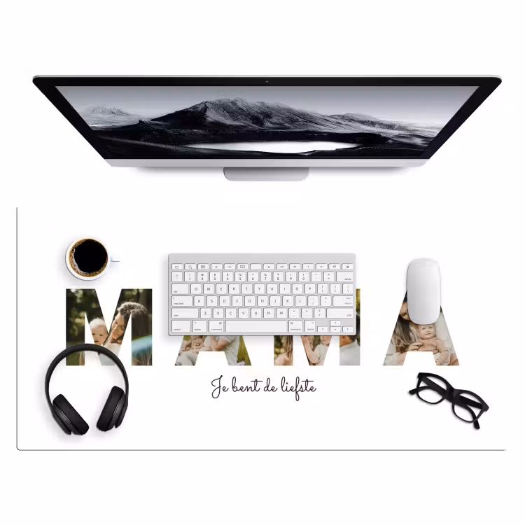 Gepersonaliseerde bureau onderlegger - Mama - Lettercollage — 4