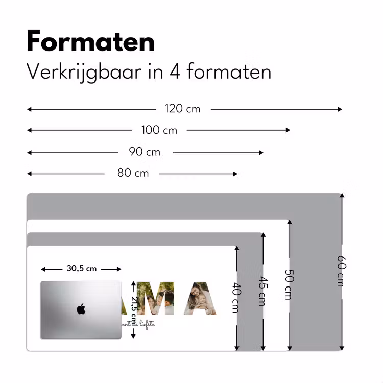 Gepersonaliseerde bureau onderlegger - Mama - Lettercollage — 8