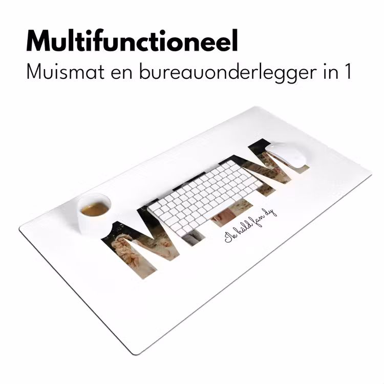 Gepersonaliseerde bureau onderlegger - Mem - Lettercollage — 7