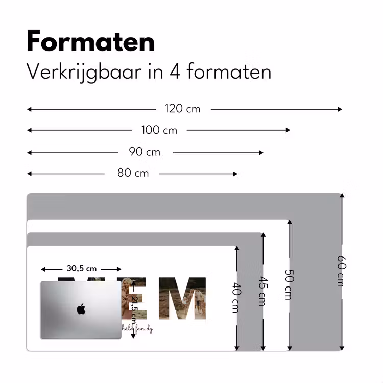 Gepersonaliseerde bureau onderlegger - Mem - Lettercollage — 8