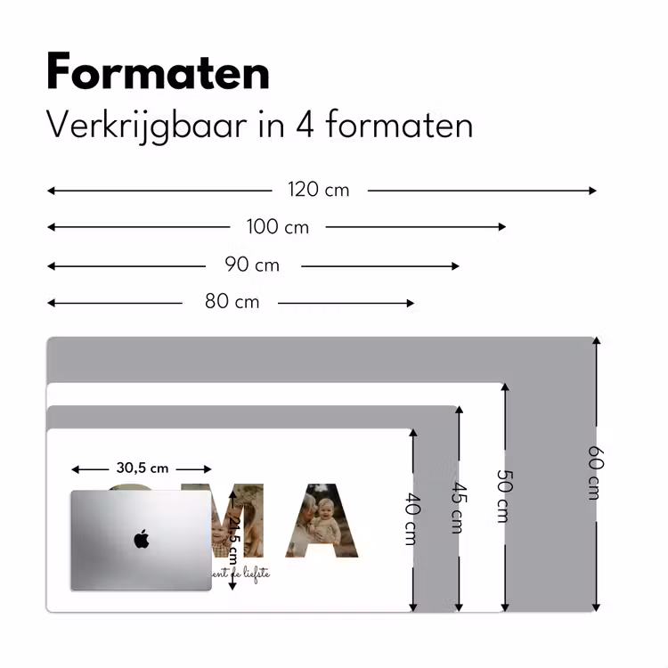 Gepersonaliseerde bureau onderlegger - Oma - Lettercollage — 8