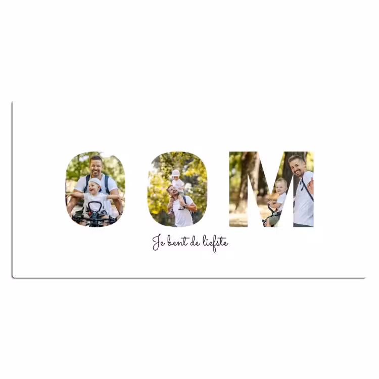 Gepersonaliseerde bureau onderlegger - Oom - Lettercollage — 2