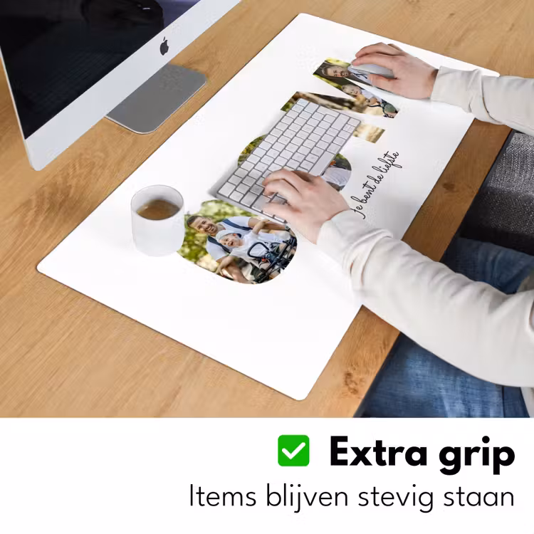 Gepersonaliseerde bureau onderlegger - Oom - Lettercollage — 6