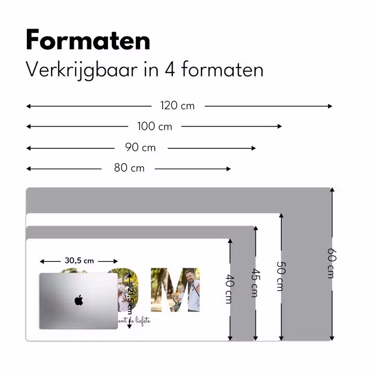 Gepersonaliseerde bureau onderlegger - Oom - Lettercollage — 8