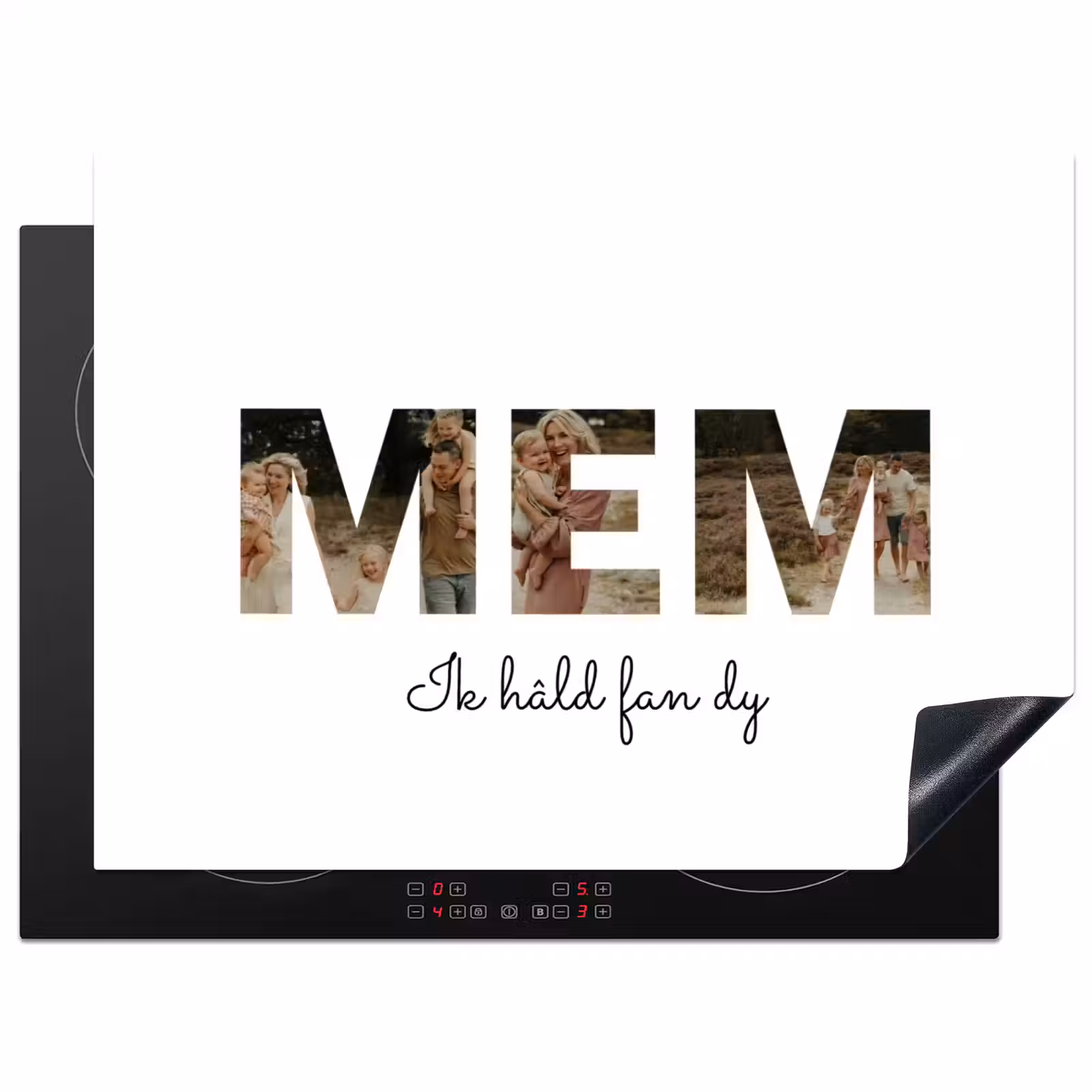 Gepersonaliseerde inductie beschermer - Mem - Lettercollage — 1