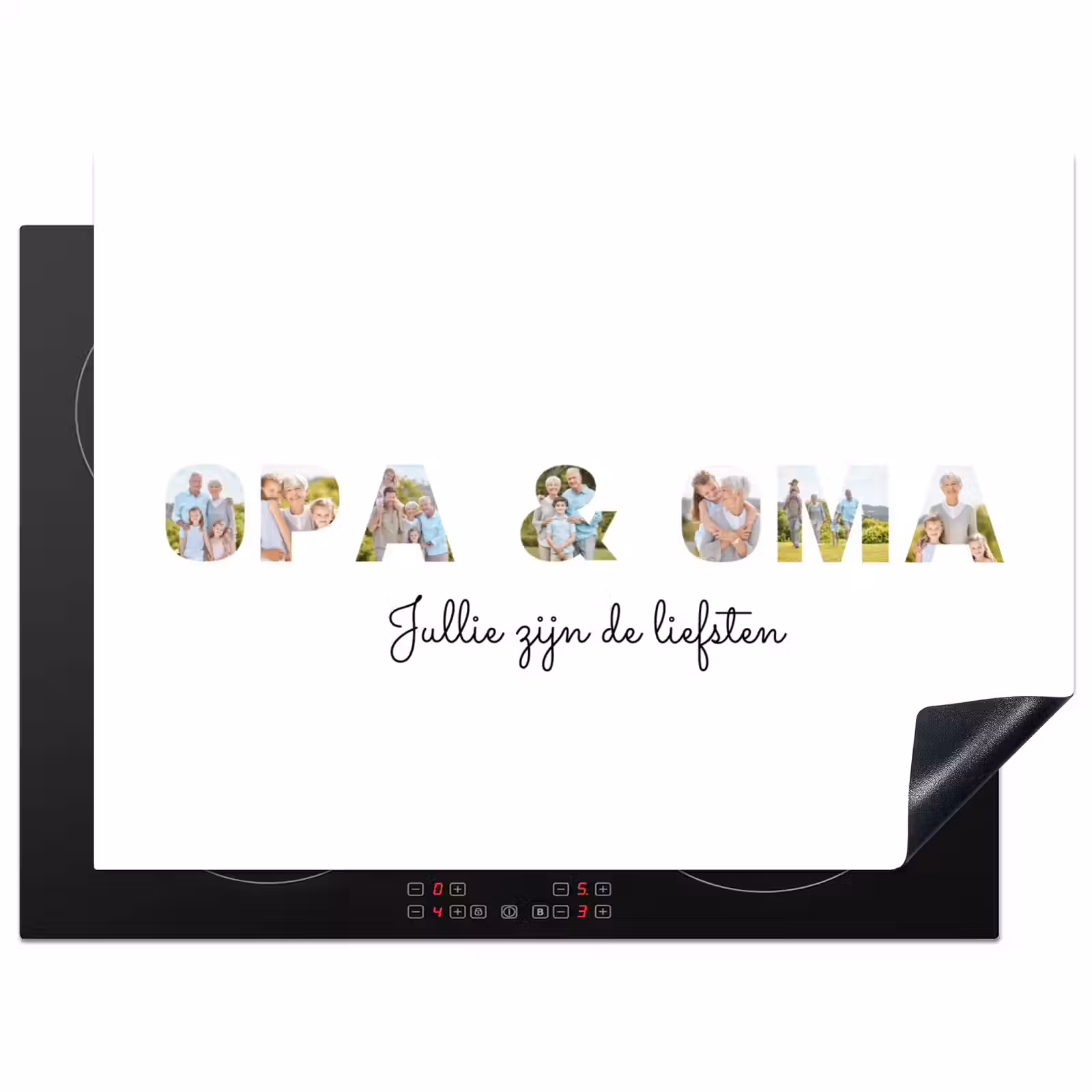 Gepersonaliseerde inductie beschermer - Opa & Oma - Lettercollage — 1