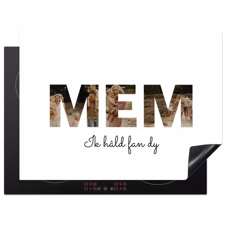Gepersonaliseerde inductie beschermer - Mem - Lettercollage — 1