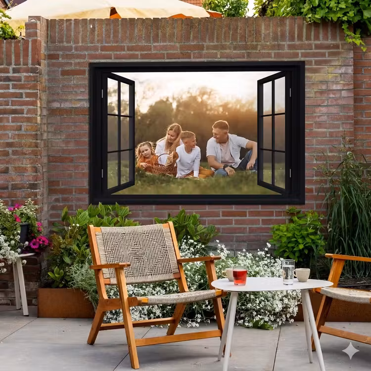Canvas voor buiten doorkijk met eigen foto — 3