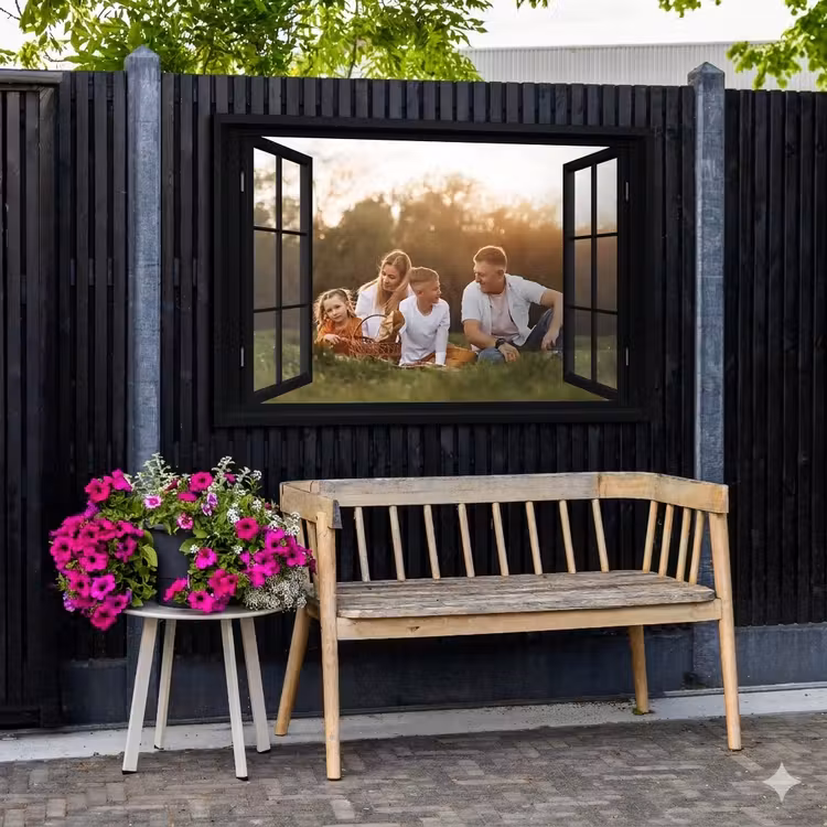 Canvas voor buiten doorkijk met eigen foto — 4