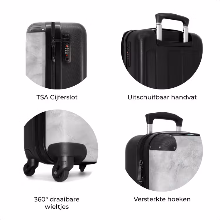 Koffer - Grijs - Marmer - Mat — 7