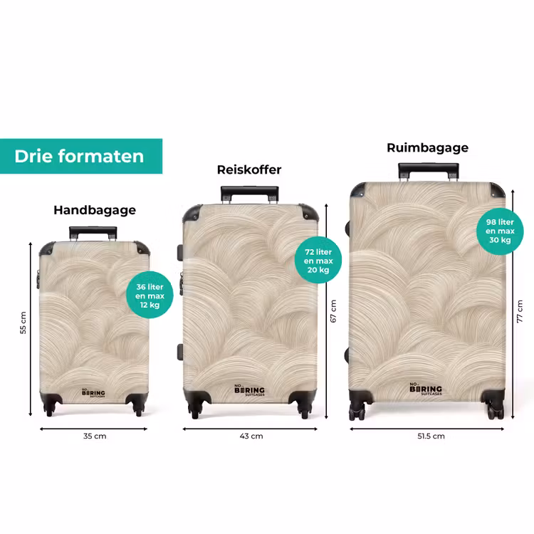 Koffer - Bogen - Patroon - Beige — 8