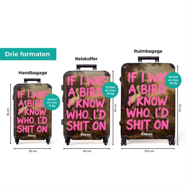 Koffer - Klassiek - Humor - Roze — 8