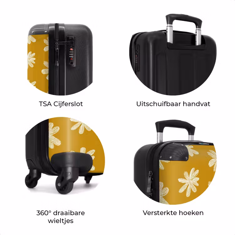 Koffer - Bloem - Speels - Okergeel — 7