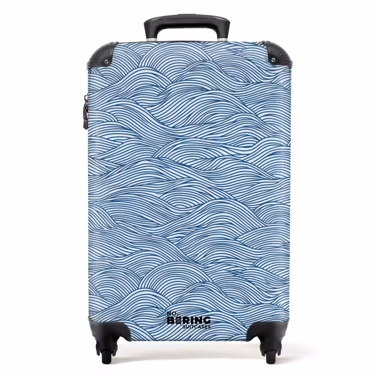 Koffer - Golven - Ritmisch - Blauw — 1