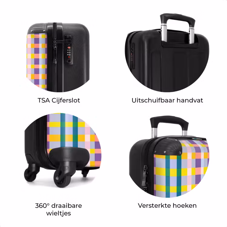 Koffer - Ruit - Patroon - Kleurrijk — 7