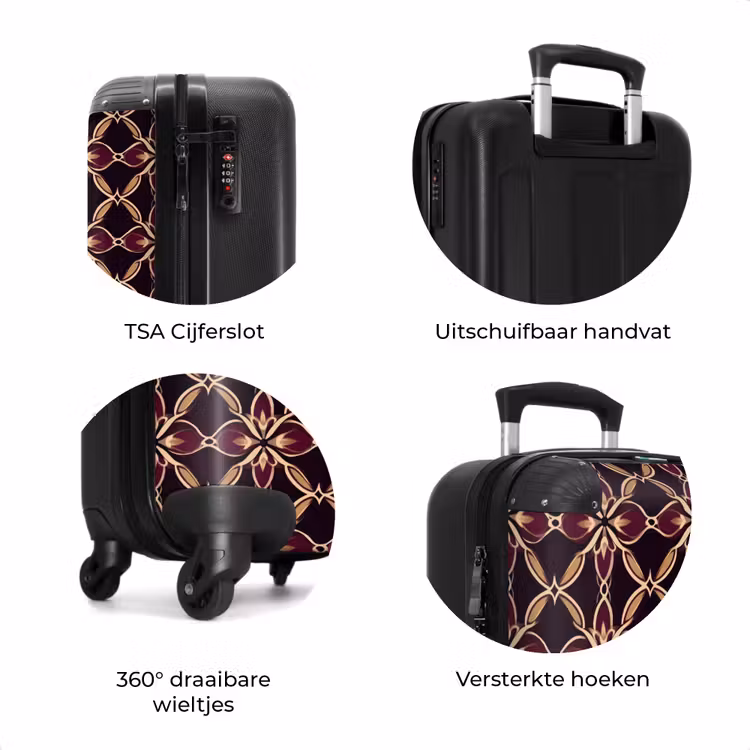 Koffer - Symmetrisch - Tegel - Burgundy — 7