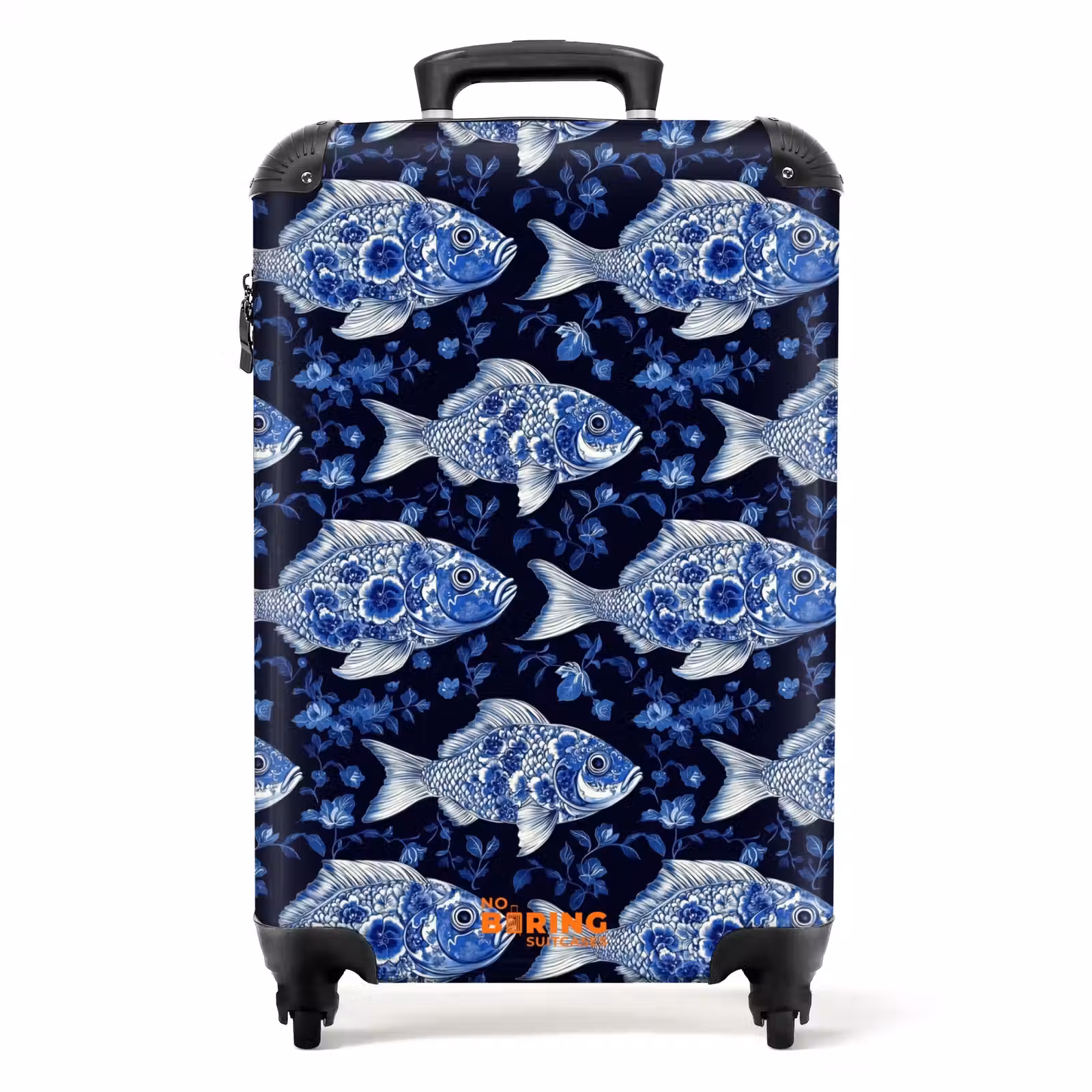 Koffer - Vissen - Bloemen - Blauw — 1