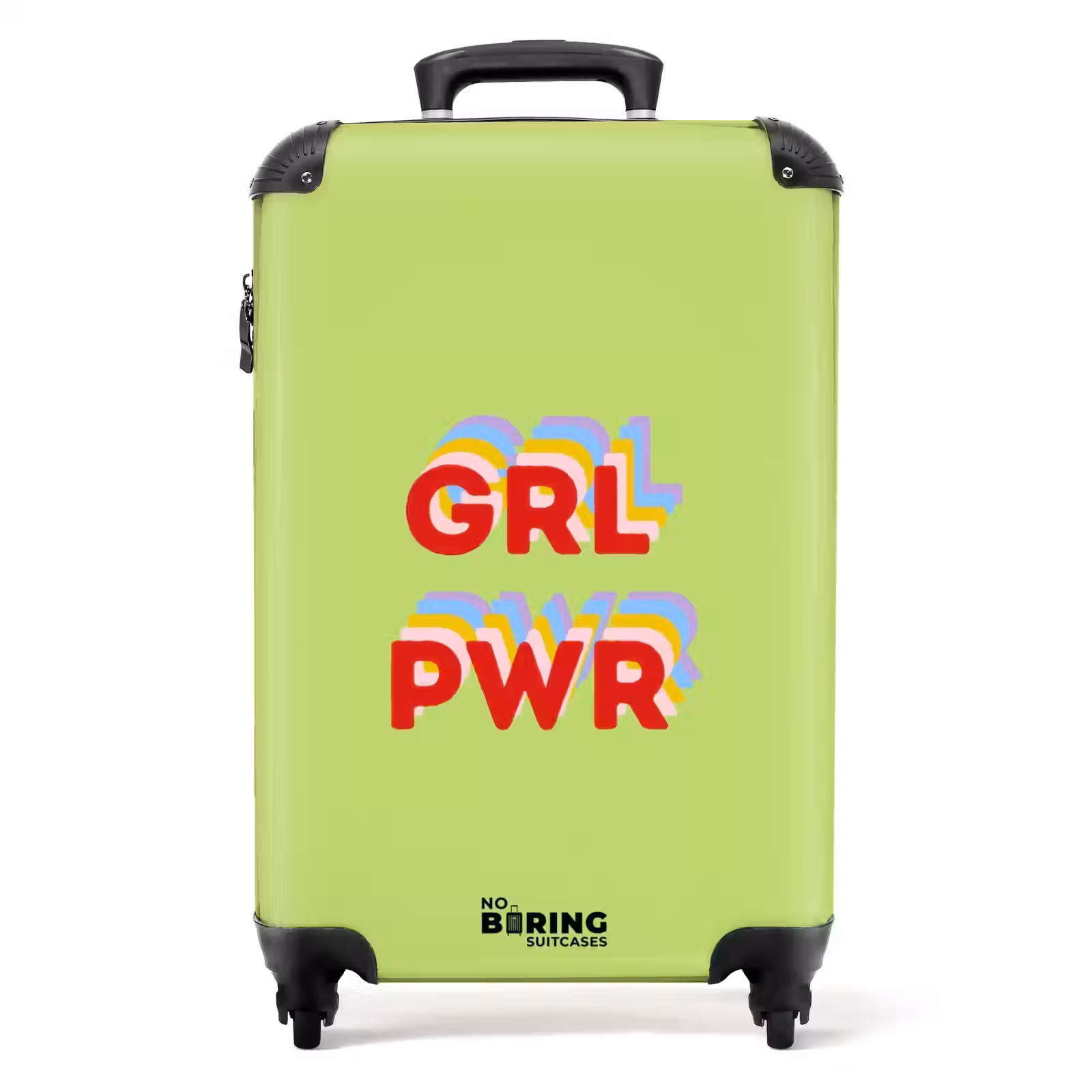 Koffer - Grl pwr - Groen - Rood - 3D — 1