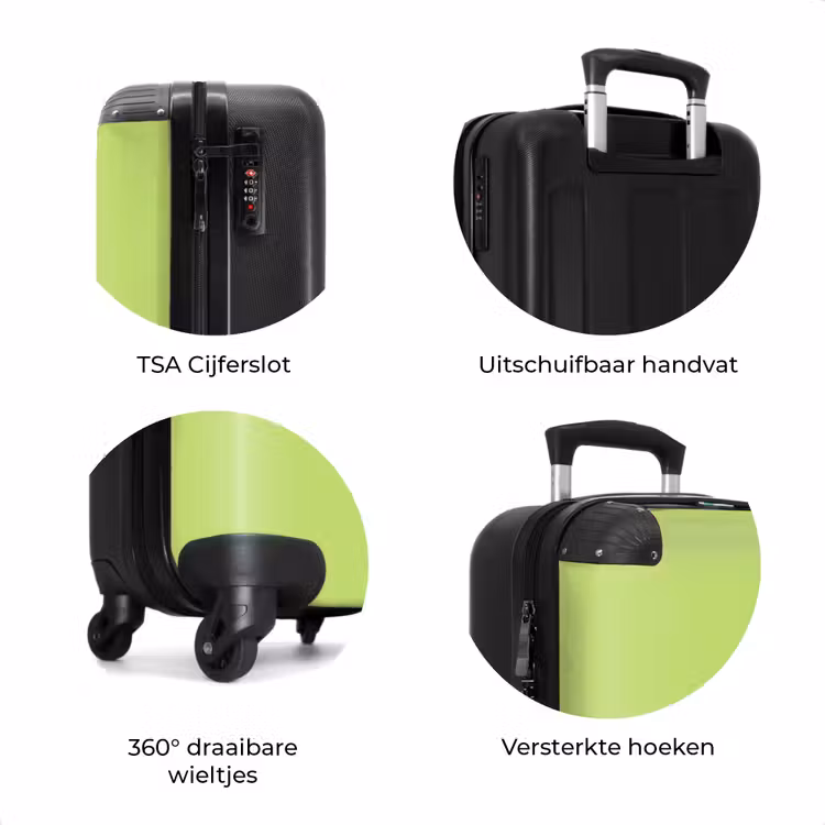 Koffer - Grl pwr - Groen - Rood - 3D — 7