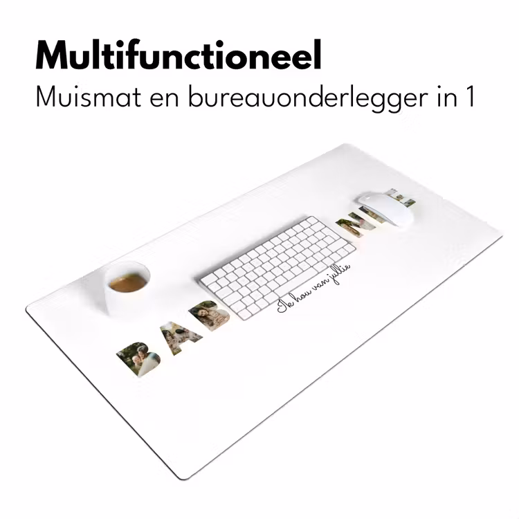 Gepersonaliseerde bureau onderlegger - Baba & Anne - Lettercollage — 7
