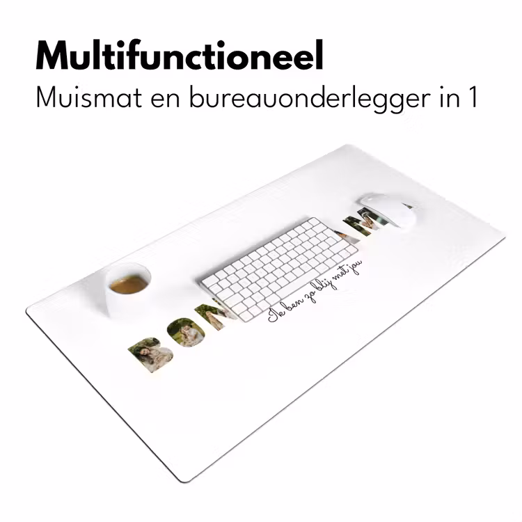Gepersonaliseerde bureau onderlegger - Bonusmama - Lettercollage — 7