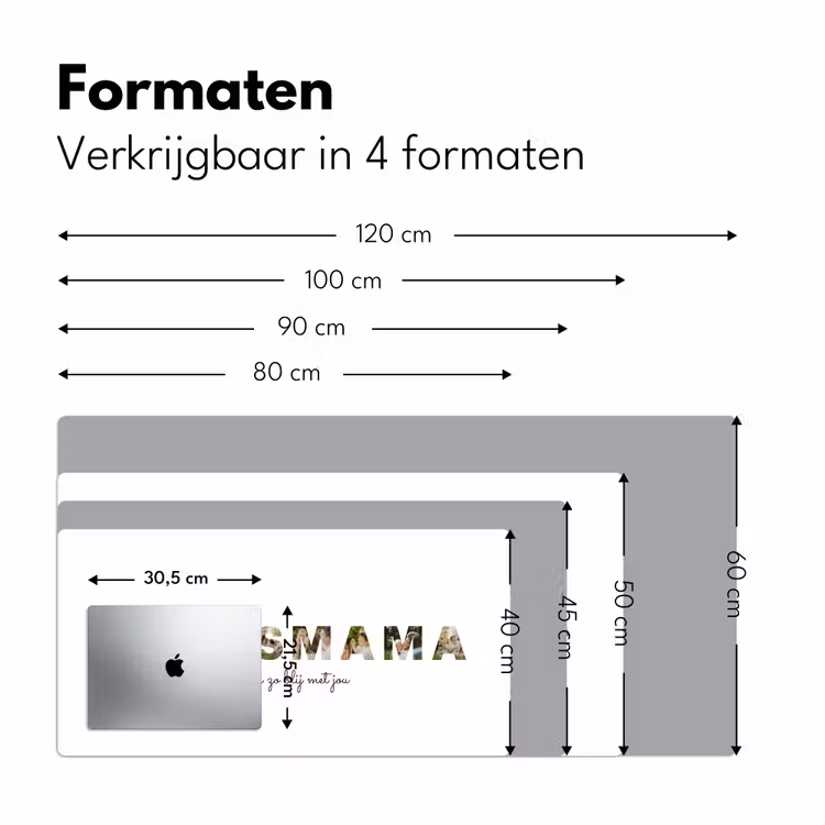 Gepersonaliseerde bureau onderlegger - Bonusmama - Lettercollage — 8