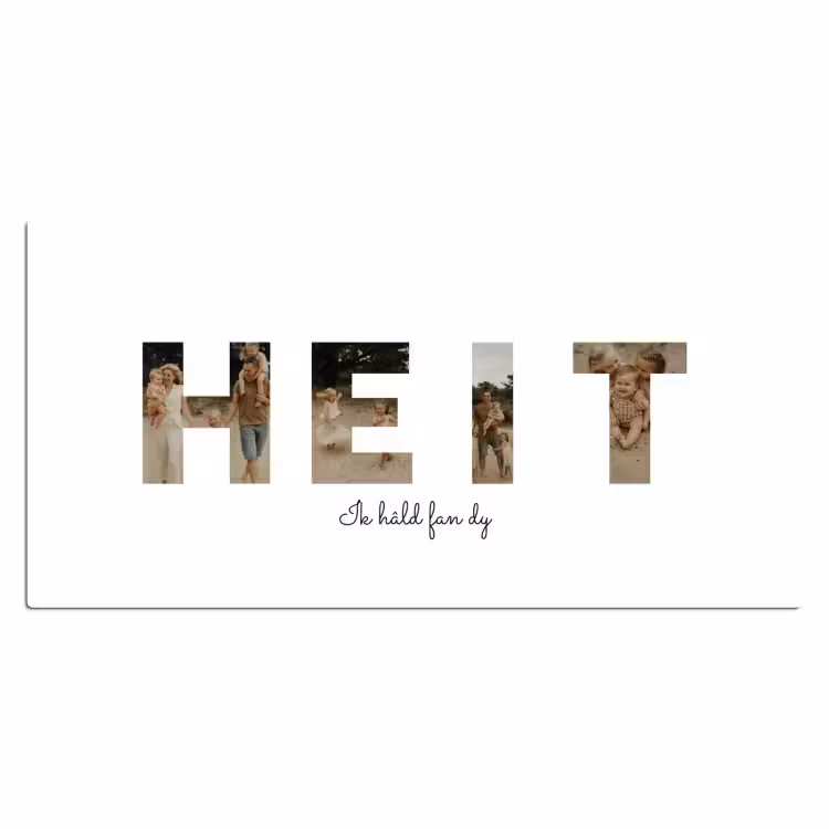 Gepersonaliseerde bureau onderlegger - Heit - Lettercollage — 2