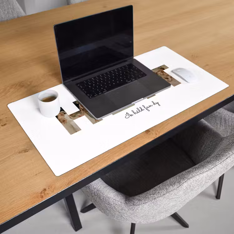 Gepersonaliseerde bureau onderlegger - Heit - Lettercollage — 3