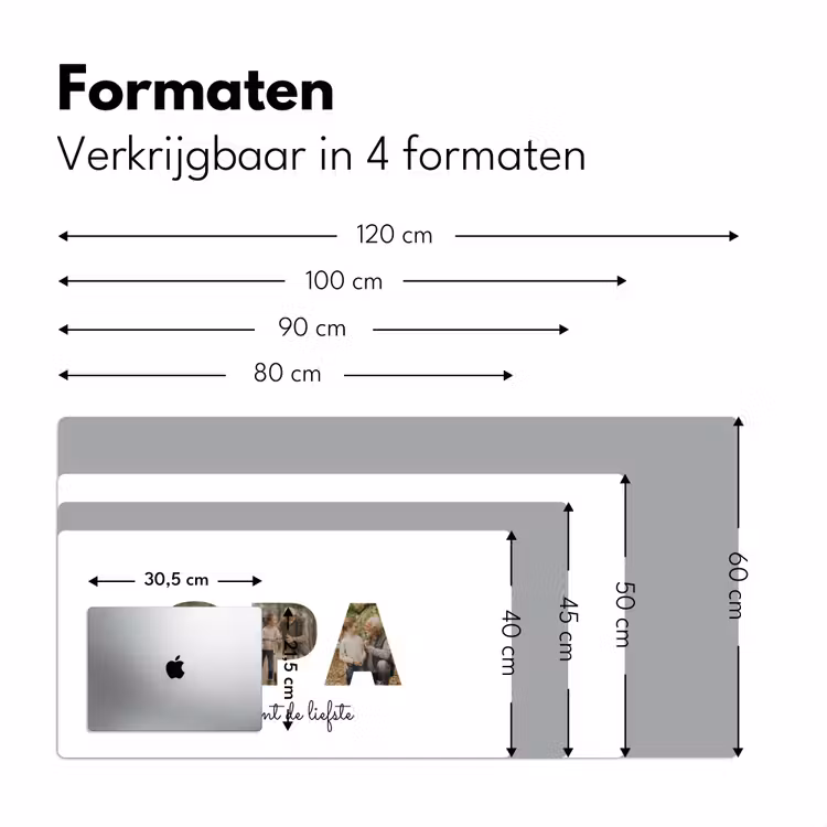 Gepersonaliseerde bureau onderlegger - Opa - Lettercollage — 8