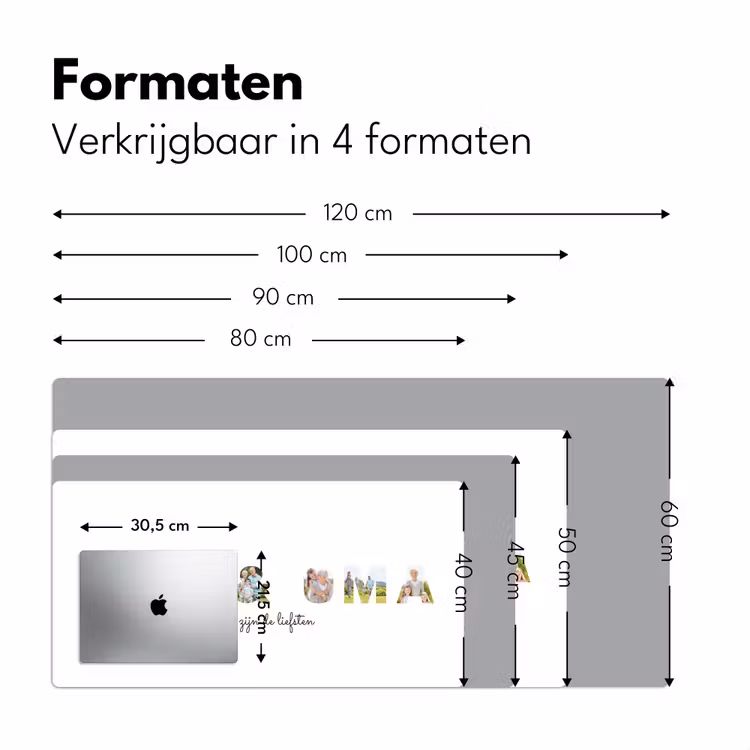 Gepersonaliseerde bureau onderlegger - Opa & Oma - Lettercollage — 8