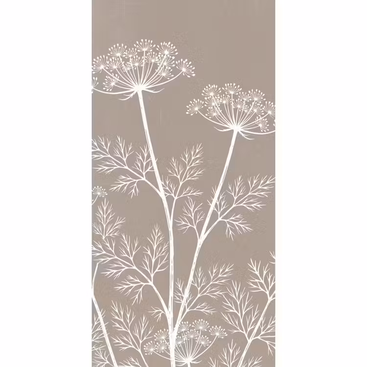 Behang - Grafisch - Fluitenkruid - Taupe — 2