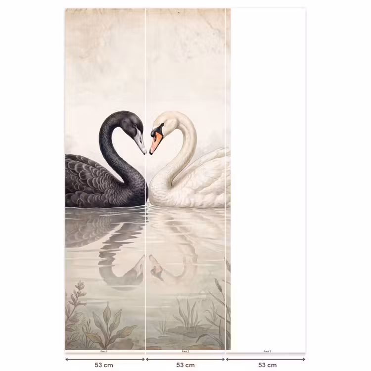 Behang - Zwanen - Hartvorm - Dieren — 6